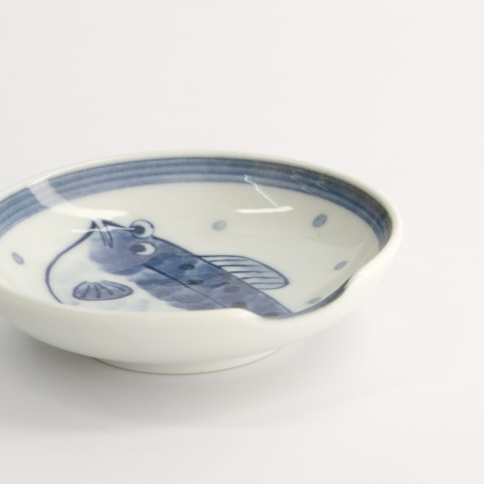 Tokyo Design Studio Mini Bord met Eetstokjeshouder - 9,4x2,3cm Puffervis - Afbeelding 2