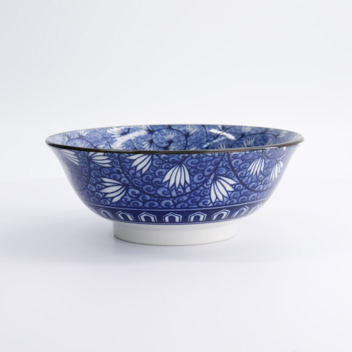 Tokyo Design Studio - Mixed Bowls - Ramen - Hana - Blauw - 20.8x8cm - 1200ml - Tsuta Karakusa - Afbeelding 3