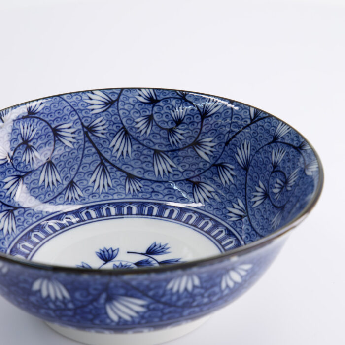 Tokyo Design Studio - Mixed Bowls - Ramen - Hana - Blauw - 20.8x8cm - 1200ml - Tsuta Karakusa - Afbeelding 4