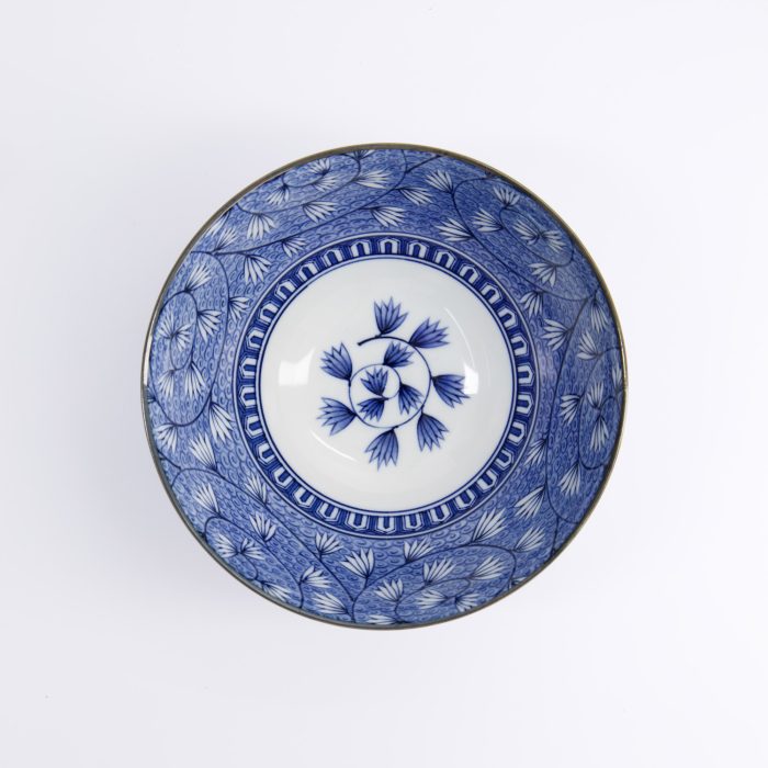 Tokyo Design Studio - Mixed Bowls - Hana - Blauw - 18x9cm 1000ml - Tsuta Karakusa - Afbeelding 2
