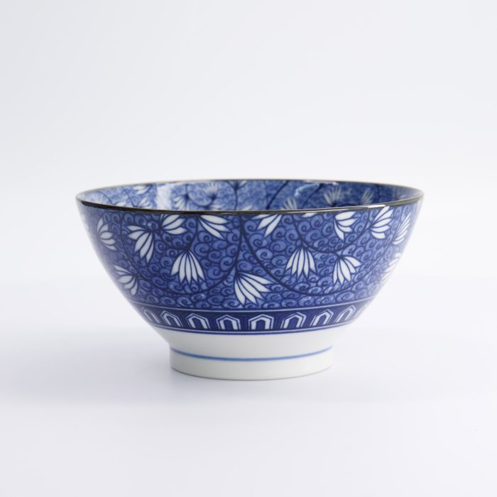 Tokyo Design Studio - Mixed Bowls - Hana - Blauw - 18x9cm 1000ml - Tsuta Karakusa - Afbeelding 3