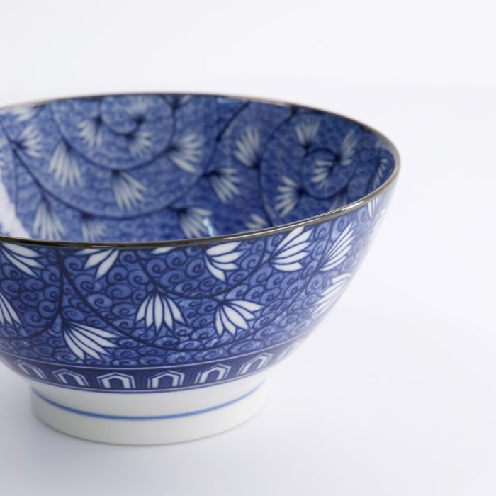 Tokyo Design Studio - Mixed Bowls - Hana - Blauw - 18x9cm 1000ml - Tsuta Karakusa - Afbeelding 4