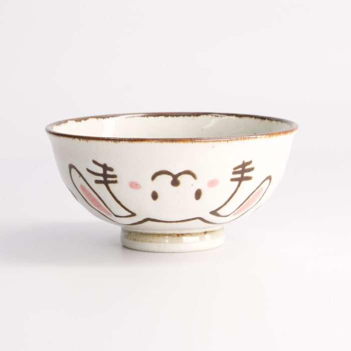 Tokyo Design Studio - Kawaii - Rabbit Usagi - Rice Bowl - Red - 11.5x6cm - 300ml - Afbeelding 3