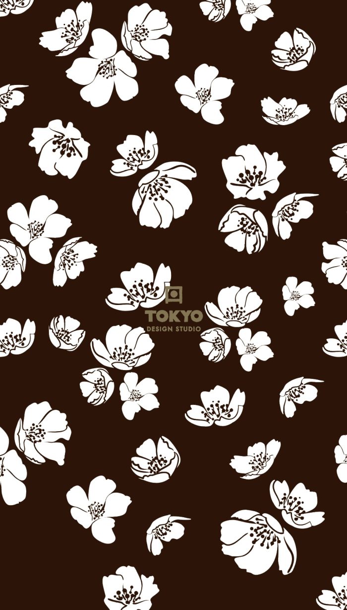 Tokyo Design Studio - Chopstick - Cadeauset/5 - Houten - Zwart - Witte Bloem - Afbeelding 2