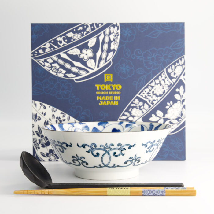Tokyo Design Studio - Ramen Bowl - 3pcs - Cadeauset - Bloem - 19x7.5cm - 1100ml - Afbeelding 4