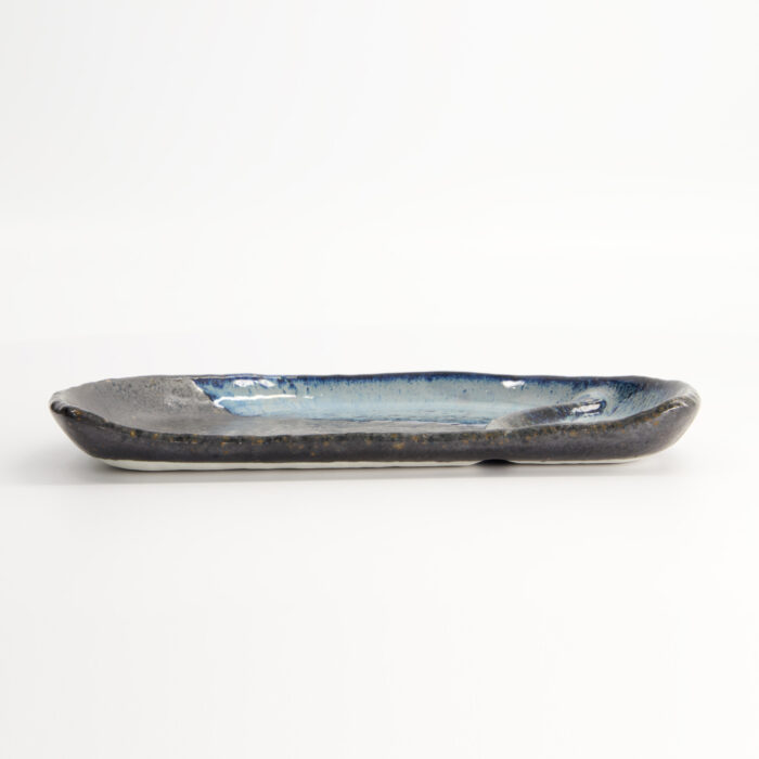 Tokyo Design Studio - Half Moon - Ontbijtbord - Zwart/Blauw - 22,5x13x2,3 cm - Afbeelding 3