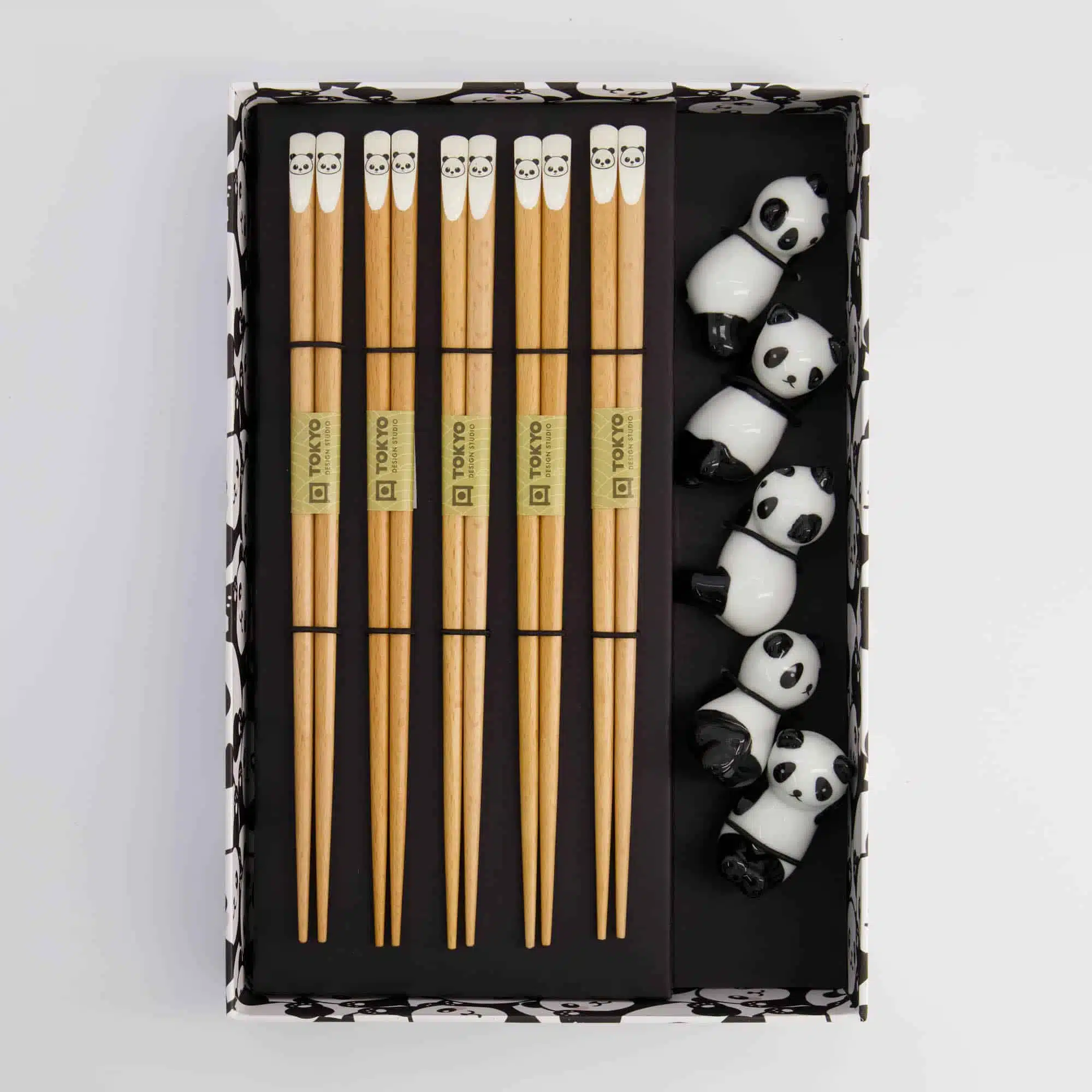 Eetstokjes Cadeauset 10 Stuks - Tokyo Design Studio - Panda Bruin - Afbeelding 3