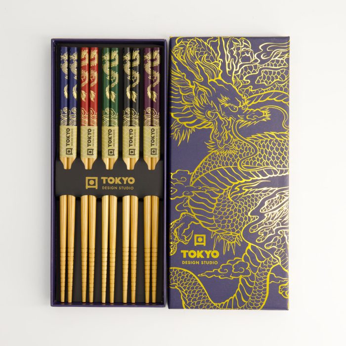 Tokyo Design Studio - Eetstokjes - Cadeauset/5 - Dragon - Afbeelding 2