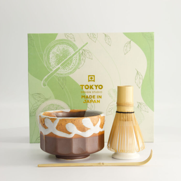 Matcha Cadeauset - Tokyo Design Studio - Kanegin Bruin - 4-delig - 11x8cm - Afbeelding 5