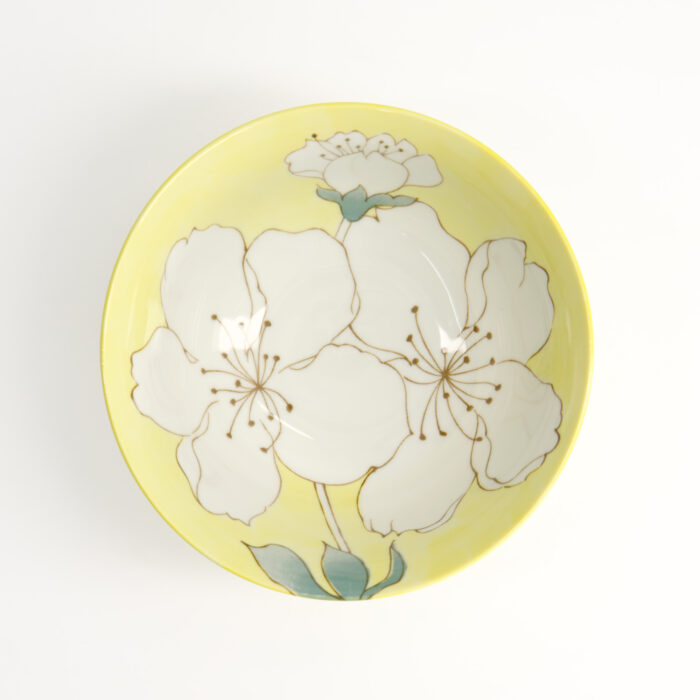 Japanse Gele Keramieken Kom - Tokyo Design Studio Sakura - 500ml - 15x7cm - Afbeelding 2