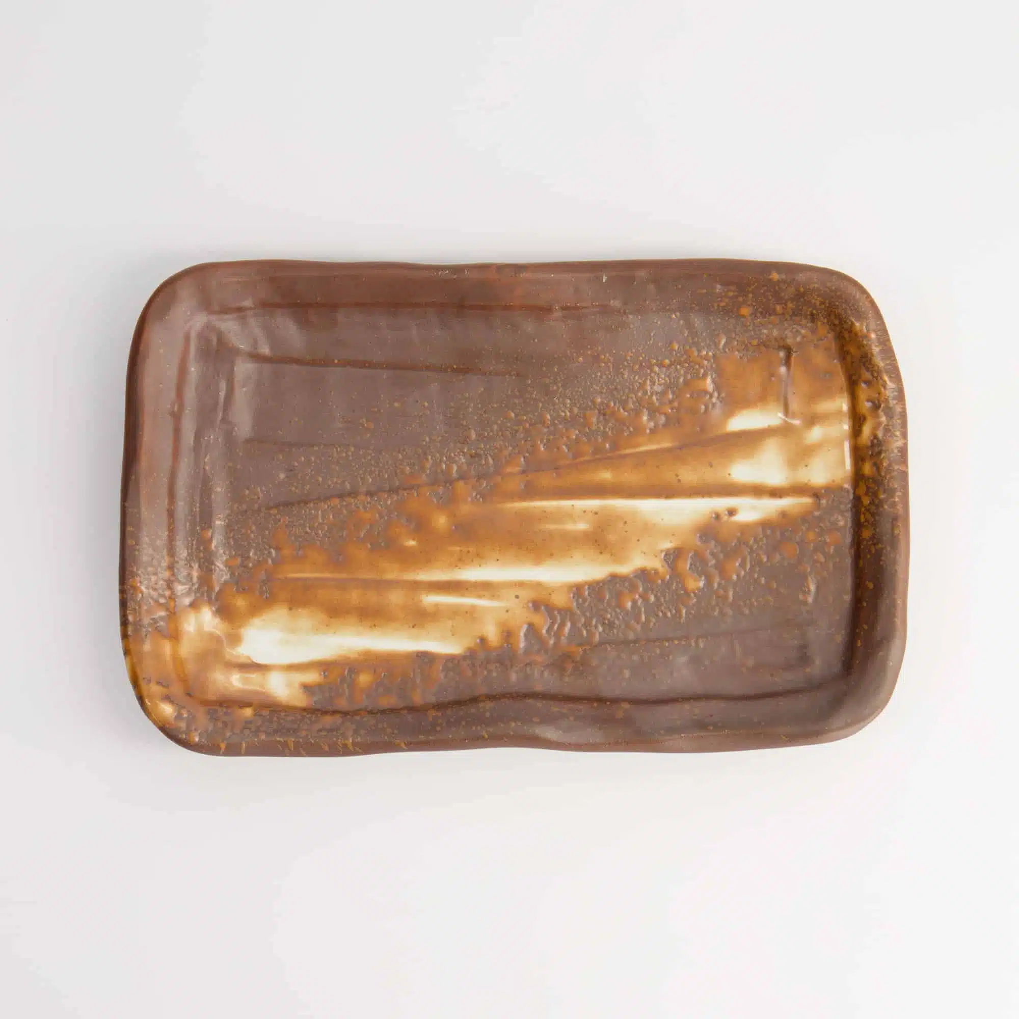 Rechthoekige Serveerschaal - Tokyo Design Studio - Bruin/Wit - 21x13x3cm - Afbeelding 2