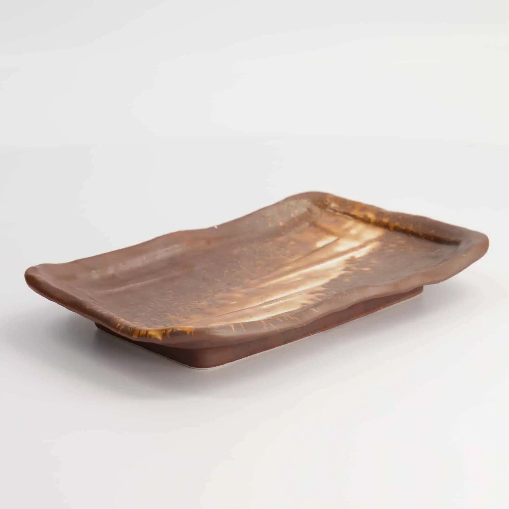 Rechthoekige Serveerschaal - Tokyo Design Studio - Bruin/Wit - 21x13x3cm - Afbeelding 3