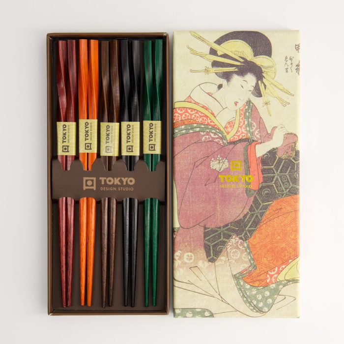 Tokyo Design Studio - Chopstick - Cadeauset/5 - Gedraaide Kleuren - Afbeelding 2