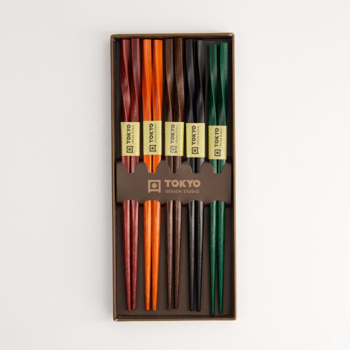 Tokyo Design Studio - Chopstick - Cadeauset/5 - Gedraaide Kleuren - Afbeelding 3