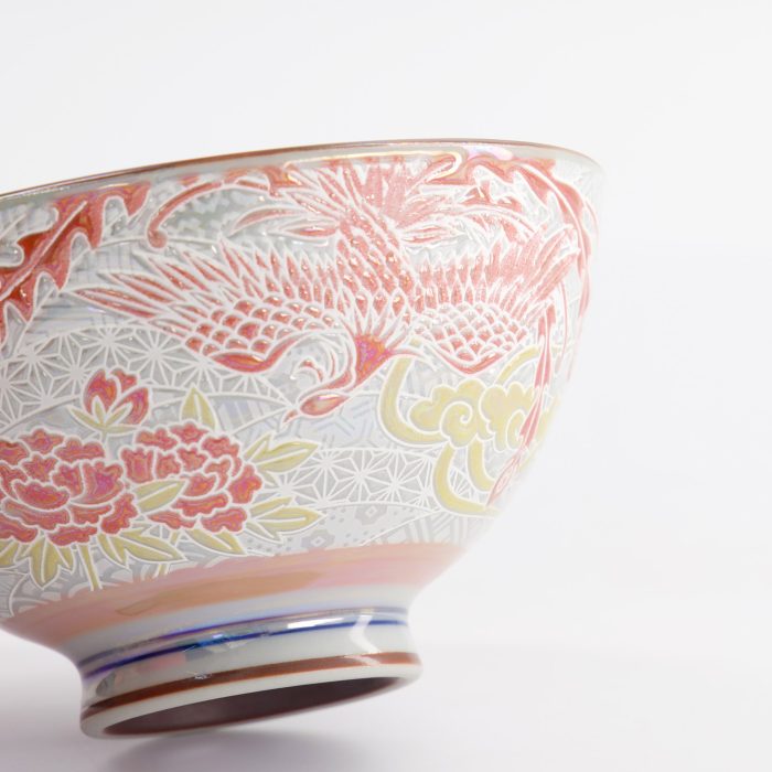 Tokyo Design Studio - Kawaii - Rijstkom - Luster Phoenix - 11.5x6cm - 300ml - Rood - Afbeelding 4