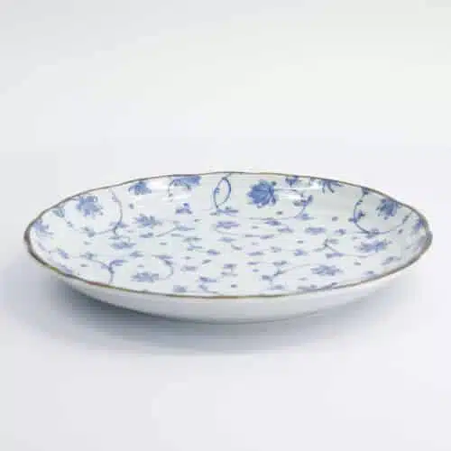 Tokyo Design Studio - Natsu - Karakusa - Dinerbord - Blauw/Wit - 24,7x3cm