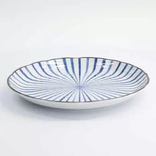 Tokyo Design Studio - Natsu - Tokusa - Dinerbord - Blauw/Wit - 24,7x3cm