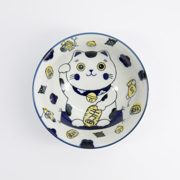 Tokyo Design Studio - Kawaii - Lucky Cat - Neko Kom - Blauw -15x7cm - 500ml - Afbeelding 2