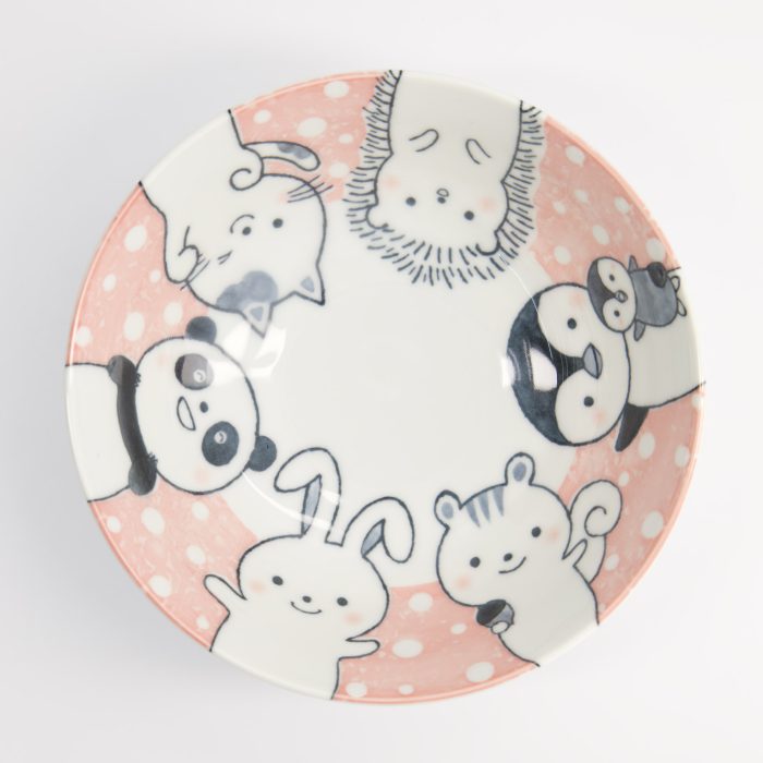 Tokyo Design Studio - Kawaii - Ramenkom - Dieren - Roze - 21x7,8cm - 1000ml - Afbeelding 2