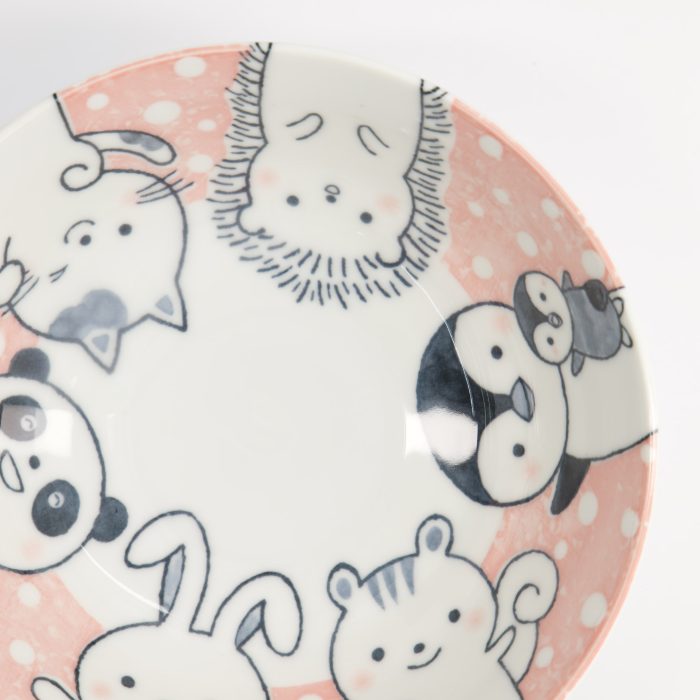 Tokyo Design Studio - Kawaii - Ramenkom - Dieren - Roze - 21x7,8cm - 1000ml - Afbeelding 4