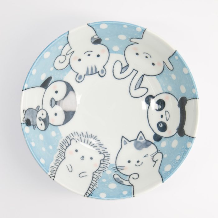 Tokyo Design Studio - Kawaii - Ramen Kom - Dieren - Blauw - 21x7.8cm - 1000ml - Afbeelding 2