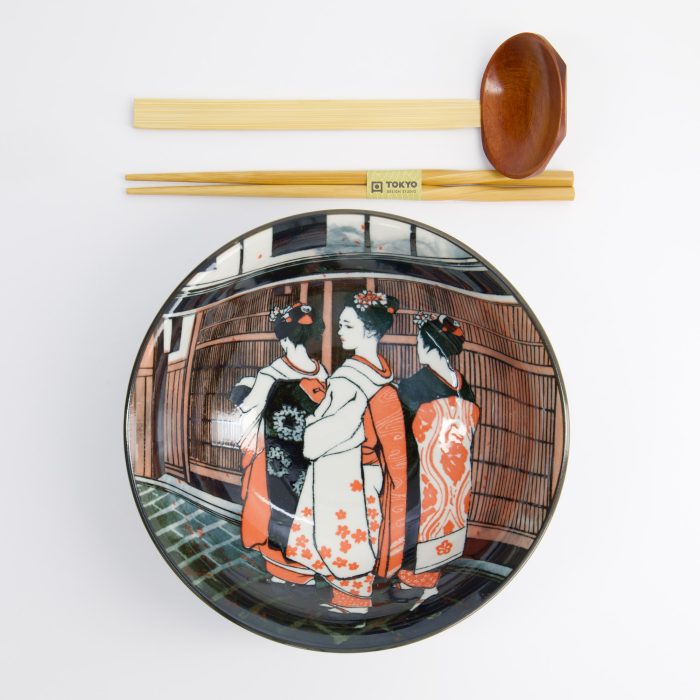 Tokyo Design Studio - Geisha - Ramen Geschenkset - 3-delig - 20,5x8cm - 1250ml - Afbeelding 2