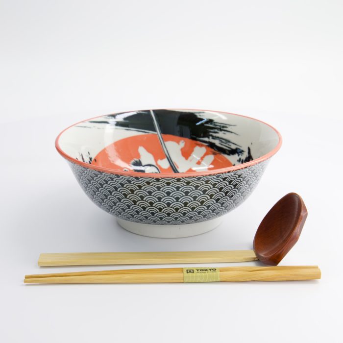 Tokyo Design Studio - Asakusa - 3-delige Ramen Geschenkset - 20,5x8 cm - 1250 ml - Samurai - Afbeelding 3