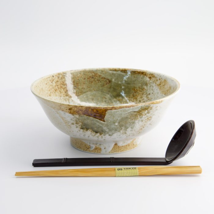 Tokyo Design Studio - Yukishino - 3-delige Ramen Cadeauset - Wit/Bruin - Lepel - 21,5x9cm - 1300ml - Afbeelding 3