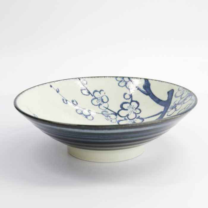 Tokyo Design Studio - Ramen Kom Giftset - 1 stuks - 25,2x7,7cm - 1400ml - Blauw/Wit - Afbeelding 3