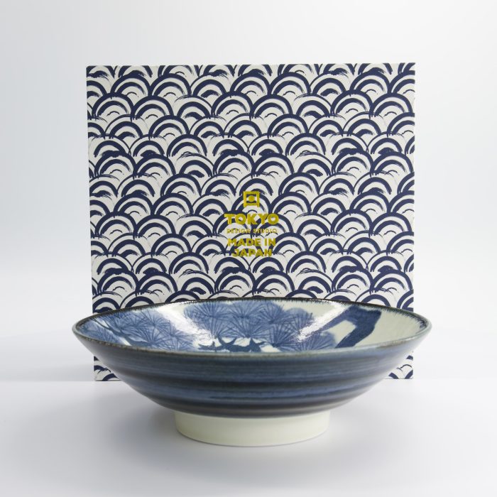 Tokyo Design Studio - Ramen Kom - 1-delige Cadeauset - 25.2x7.7cm - 1400ml - Blauw/Wit - Afbeelding 4