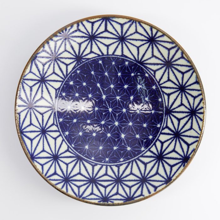 Tokyo Design Studio - Ramenkom - Blauw/Wit Asanoha - 25,2x7,7cm - 1400ml - Afbeelding 2