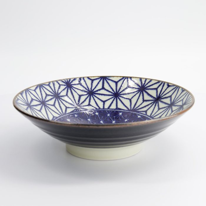 Tokyo Design Studio - Ramenkom - Blauw/Wit Asanoha - 25,2x7,7cm - 1400ml - Afbeelding 3