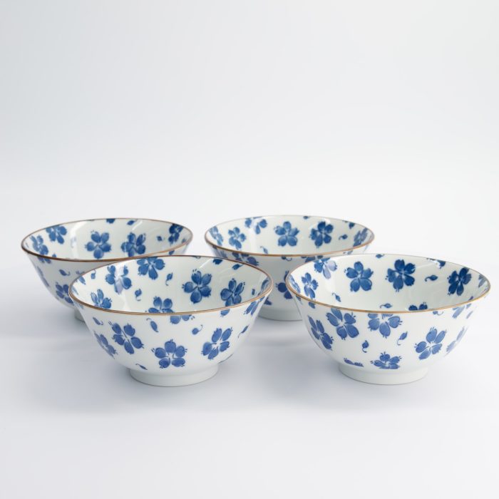 Tokyo Design Studio - Hana Chirashi - Mixed Bowls - Set van 4 - 15x7cm - 500ml - Afbeelding 3