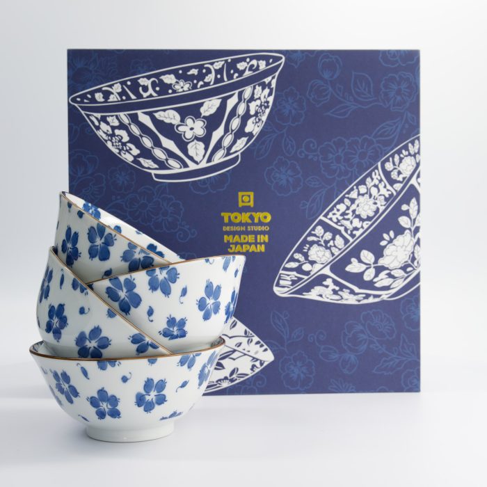 Tokyo Design Studio - Hana Chirashi - Mixed Bowls - Set van 4 - 15x7cm - 500ml - Afbeelding 4