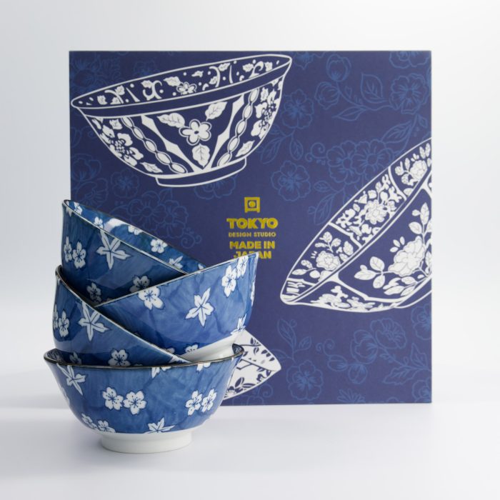 Tokyo Design Studio - Sakura Momiji - Kommen - 4-delig Geschenkset - 15x7cm - 500ml - Afbeelding 4