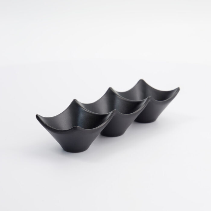Tokyo Design Studio - Iwate Zwart - Saus Schaal - 3 stuks - 18,7x6,2x4,4 cm - 114 ml - Afbeelding 3