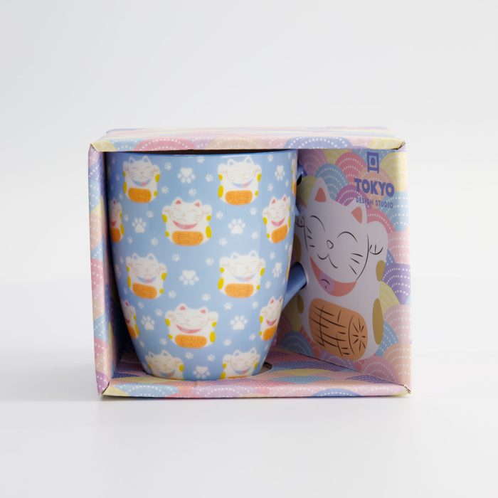 Tokyo Design Studio - Kawaii - Mok met Cadeaubox - Blauw - 8.5x10.2cm - 380ml - Afbeelding 4