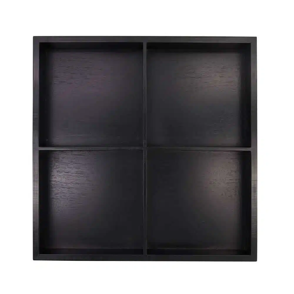 Zwarte houten display box - Tokyo Design Studio - 4 stuks - 33x33x5.5 cm - Afbeelding 2
