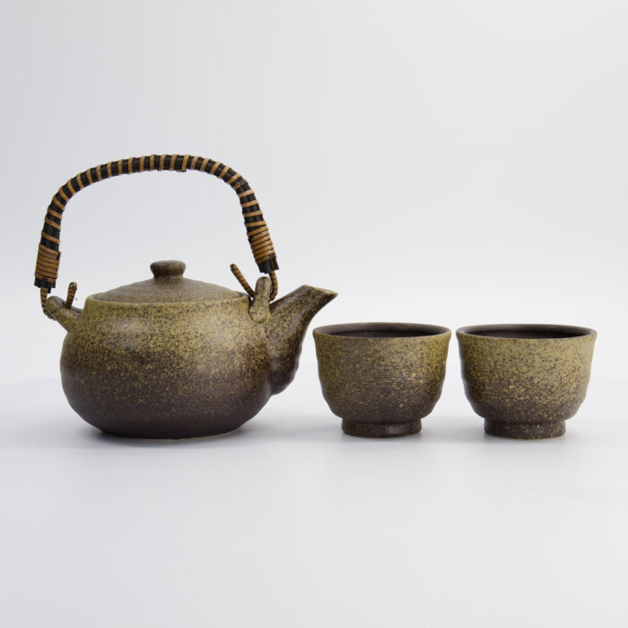 Keramische Theeset Kinsai Bruin - Inclusief Theepot 0.8L en 2 Kopjes 180ml - Afbeelding 6