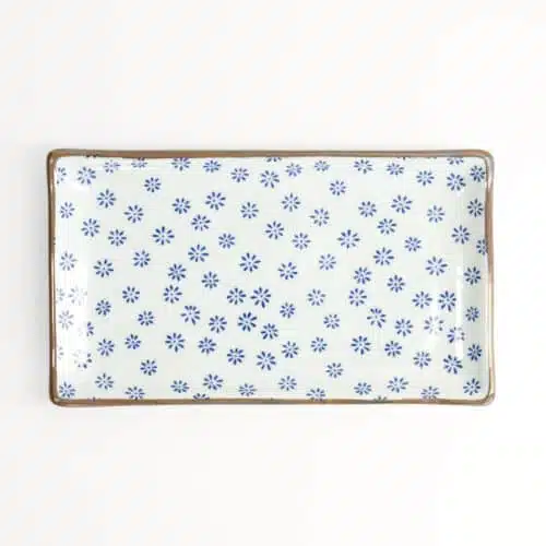 Japan Flower Mizu Bord - keramiek met bloemenmotief - 21x13.5cm