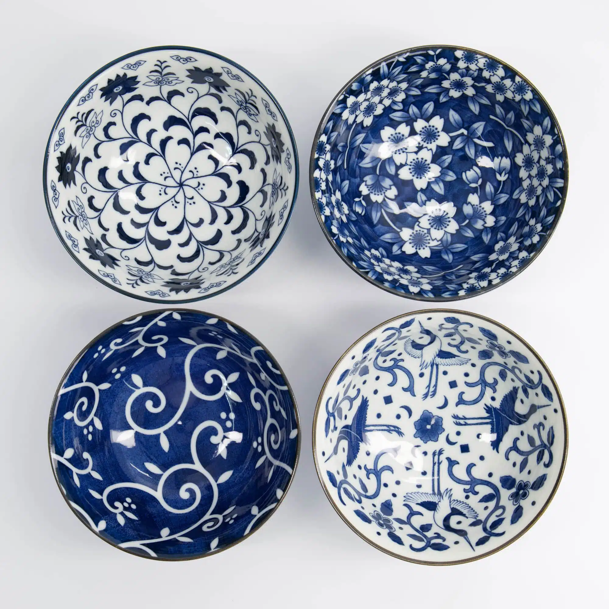 Japanse servies set - Tokyo Design Studio - Tokyo Blue - 4-delig - 500ml - 15x7cm - Afbeelding 2
