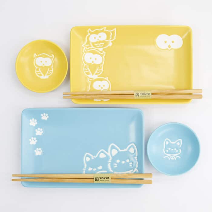 Kawaii - Shiba & Uil - Sushi Giftset – 6 stuks - Afbeelding 7