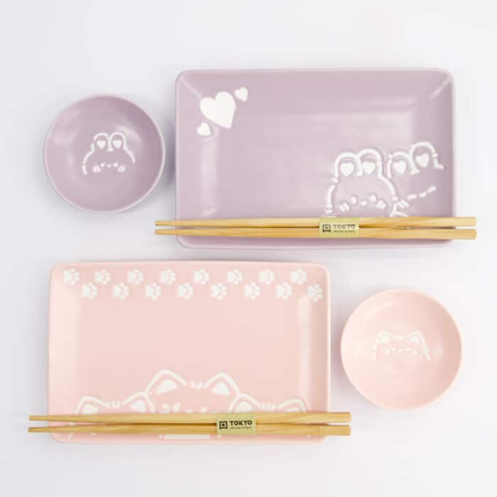 Kawaii - Konijn & Kat - Sushi Giftset – 6 stuks - Afbeelding 6