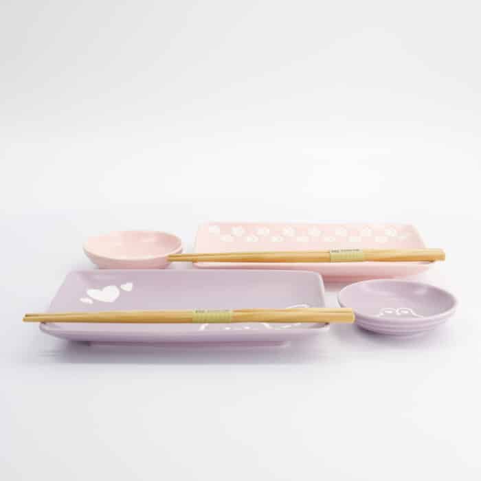 Kawaii - Konijn & Kat - Sushi Giftset – 6 stuks - Afbeelding 5