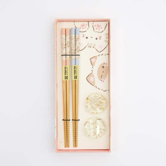 Tokyo Design Studio - Eetstokjes Set - Kawaii Katten - 2 Paar - Afbeelding 2