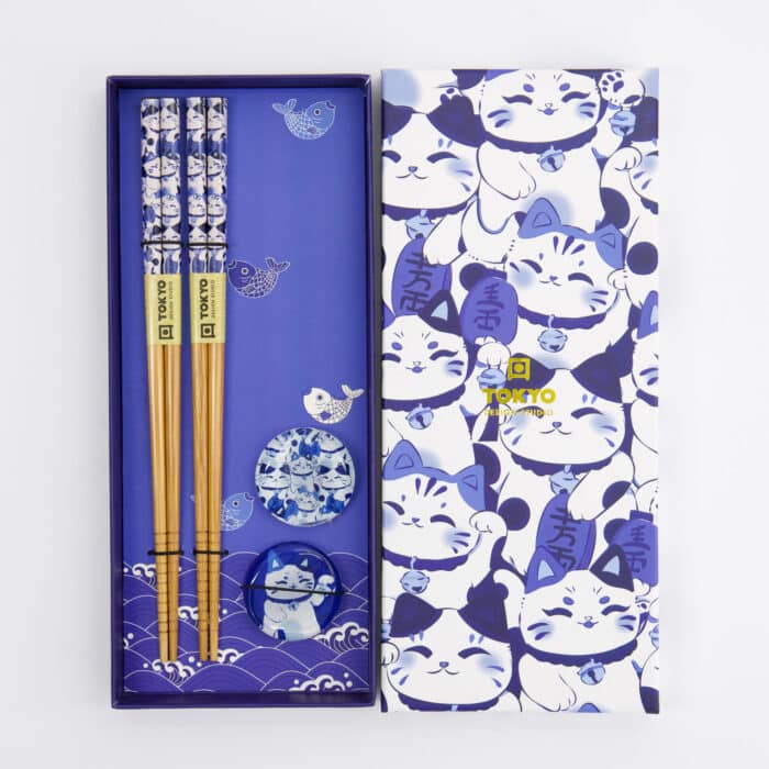 Tokyo Design Studio - Chopsticks Set - Lucky Cat - 2 Paar - Afbeelding 2
