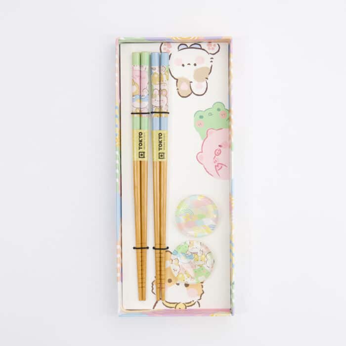 Tokyo Design Studio – Eetstokjes Set – Kawaii Dieren – 2 Paar - Afbeelding 3