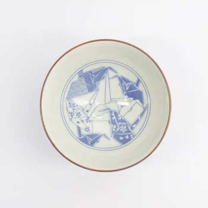 Tokyo Design Studio - Kawaii - Rijstkom - Origami Kraanvogel - 11.5x6cm - 300ml - Blauw - Afbeelding 2