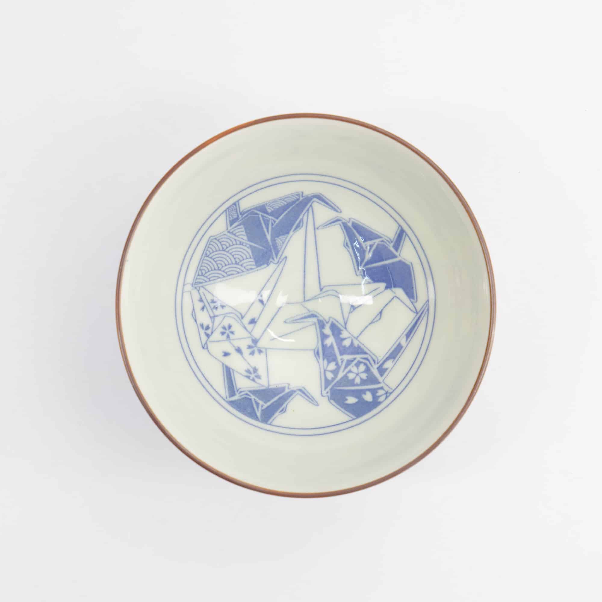 Tokyo Design Studio - Kawaii - Rijstkom - Origami Kraanvogel - 11.5x6cm - 300ml - Blauw - Afbeelding 2