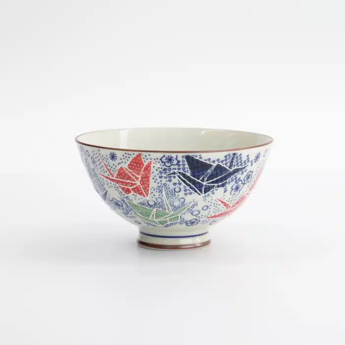 Tokyo Design Studio - Kawaii - Rijstkom - Origami Kraanvogel - 11.5x6cm - 300ml - Blauw - Afbeelding 3